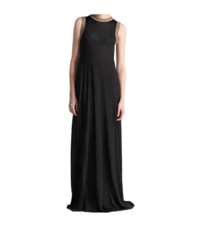 Dior Sleeveless Long Dress In Black