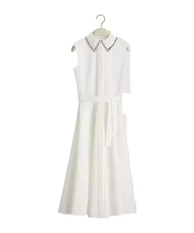 Dior Sleeveless Shirt Dress In White