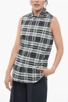 DIOR SLEEVELESS SHIRT WITH DISTRICT CHECK MOTIF