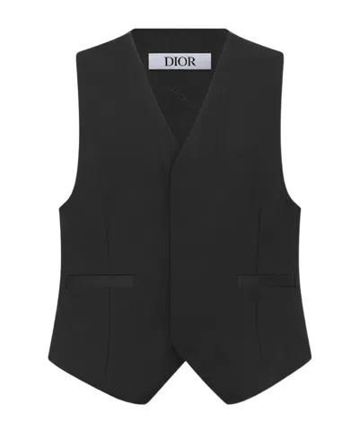 Dior Sleeveless Suit Vest In Black