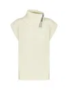 DIOR SLEEVELESS SWEATER WITH STAND COLLAR