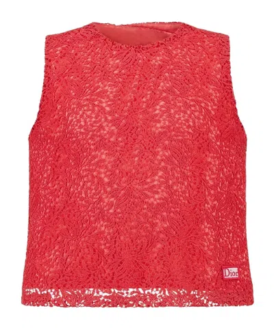 Dior Sleeveless Top In Red
