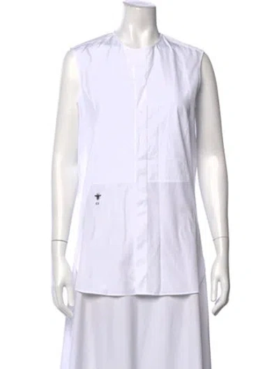 Pre-owned Dior Sleeveless Top In White