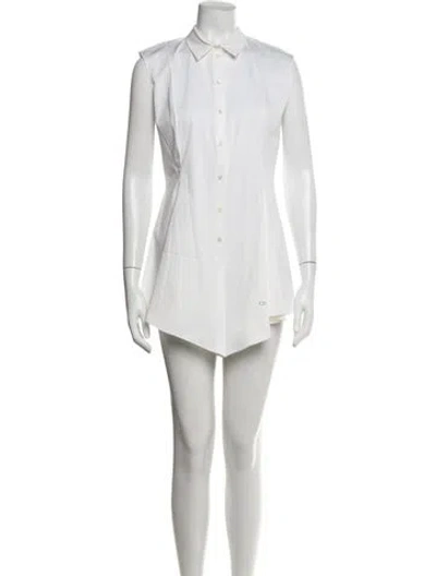Pre-owned Dior Sleeveless Top In White