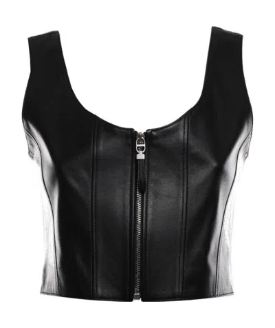 Dior Sleeveless Zipper Vest In Black