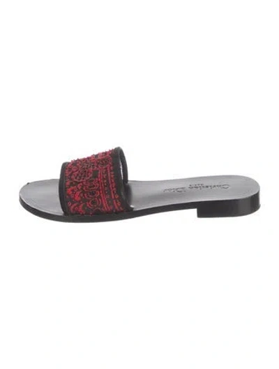 Pre-owned Dior Slides In Red
