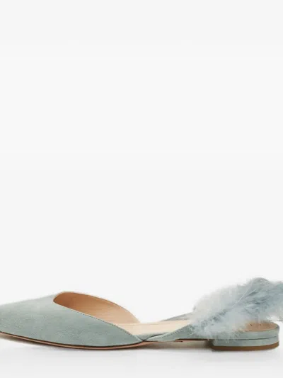 Pre-owned Dior Slingback Flat Pumps In Blue