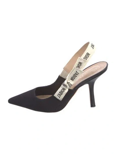 Pre-owned Dior Slingback Pumps In Black