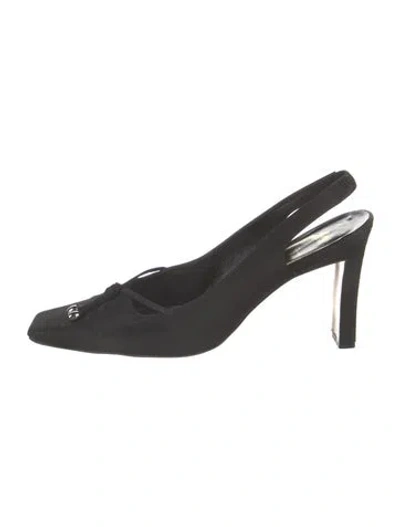 Pre-owned Dior Slingback Pumps In Black
