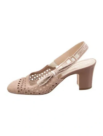 Pre-owned Dior Slingback Pumps In Neutral