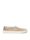 Dior Leather Slip-on Sneakers Men In Beige