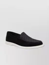 Dior Slip-on Loafer Slippers With Textured Sole In Black