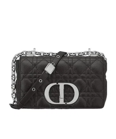 Dior Small Caro Shoulder Bag In Black