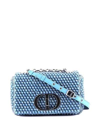 Pre-owned Dior Small Caro Shoulder Bag In Blue