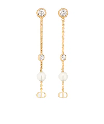 Dior Small Cd Treasure Earrings In Yellow