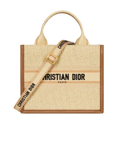 Dior Small  Book Tote Shoulder Bag In Nude