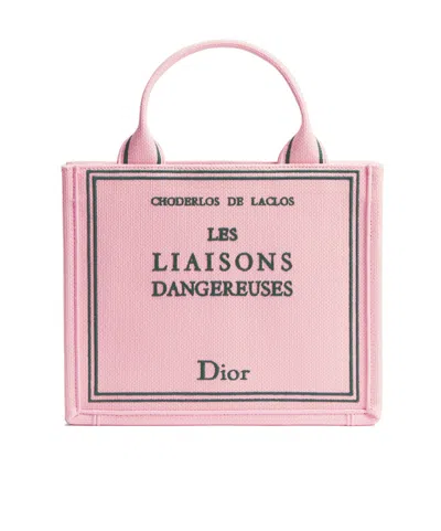 Dior Small  Book Tote With Strap In Multi