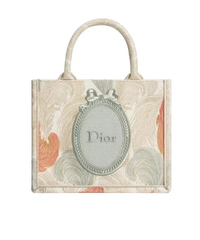 Dior Small  Book Tote With Strap In Blue