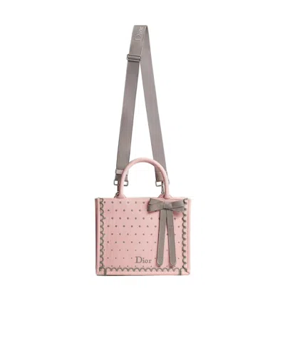 Dior Small  Book Tote With Strap In Black