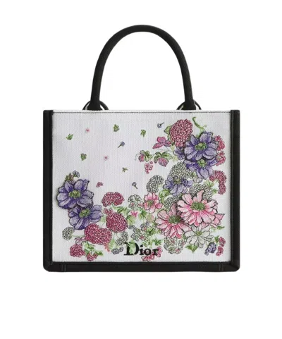 Dior Small  Book Tote With Strap In Red
