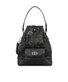 Dior Small  Caro Bucket Bag In Black