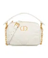 Dior Small  Caro Handle Camera Shoulder Bag In White