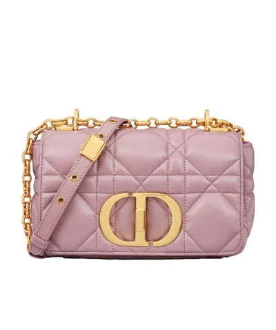 Dior Small  Caro Shoulder Bag In Pink