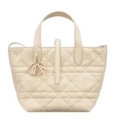 Dior Small  Toujours Vertical Handbag In Neutral