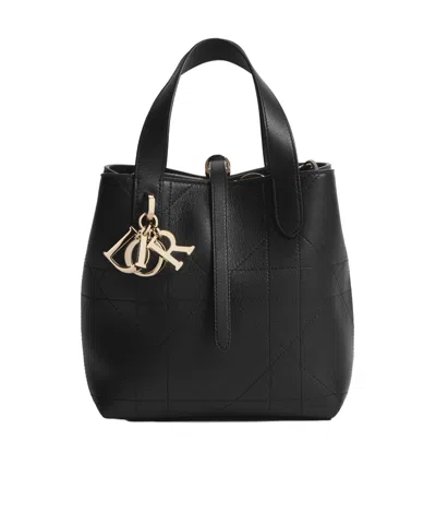 Dior Small  Toujours Vertical Tote Bag In Black