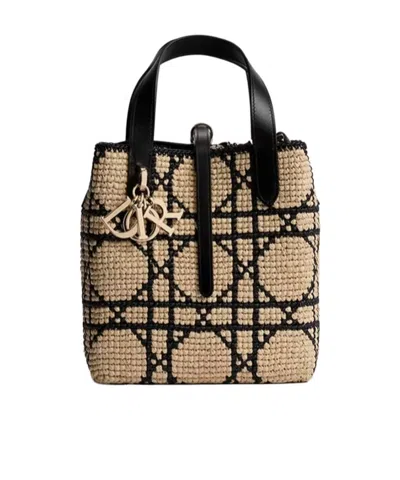 Dior Small  Toujours Vertical Tote Bag In Black