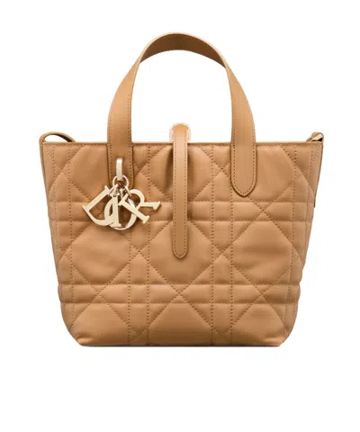 Dior Small  Toujours Vertical Tote Bag In Nude
