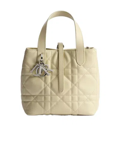 Dior Small  Toujours Vertical Tote Bag In Nude