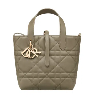 Dior Small  Toujours Vertical Tote In Green