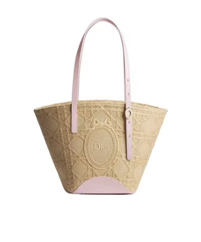 Dior Small Iviera  Blooming Handbag In Black