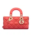 Dior Ivera Lady D-joy Small Leather Shoulder Bag In Red