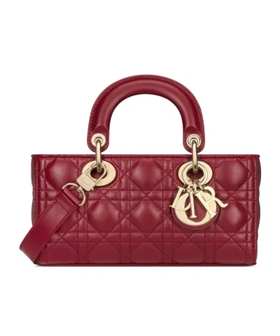 Dior Small Lady D-joy Bag In Cherry Red