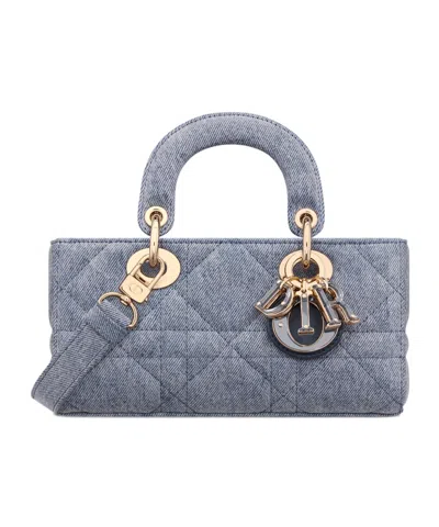 Dior Small Lady D-joy Shoulder Bag In Blue