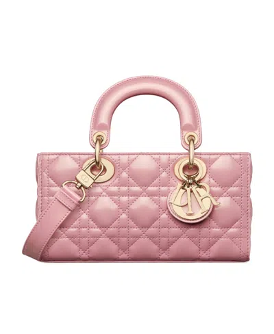 Dior Small Lady D-joy Shoulder Bag In Pink