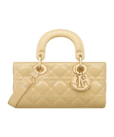 Dior Small Lady D-joy Shoulder Bag In Yellow