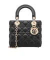 Dior Small Lady  Handbag In Black
