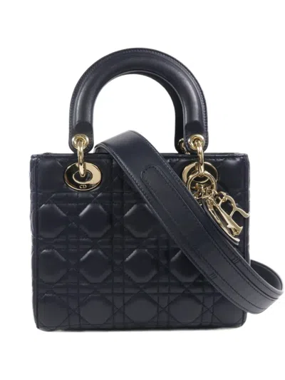 Pre-owned Dior Small Lady  My Abc Tote Bag In Blue