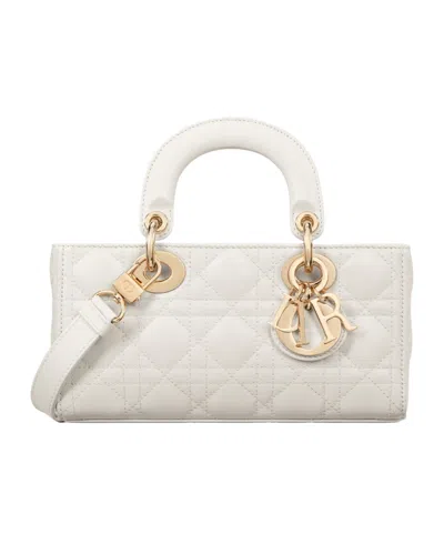 Dior Small Logo Shoulder Bag In White