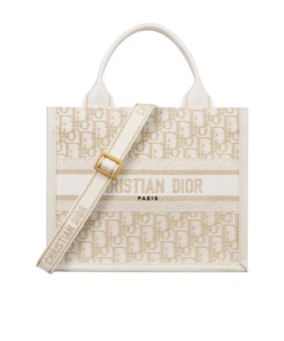 Dior Small Pattern Tote Bag In Nude