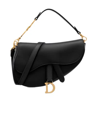 Dior Small Saddle Multicarry Bag With Strap In Black