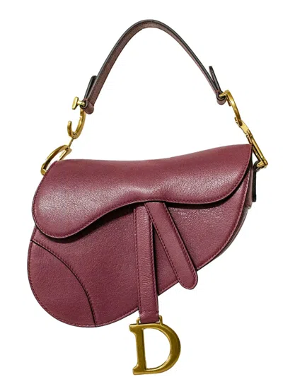 Pre-owned Dior Small Saddle Shoulder Bag In Red