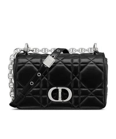 Dior Small Soft  Caro Bag In Black