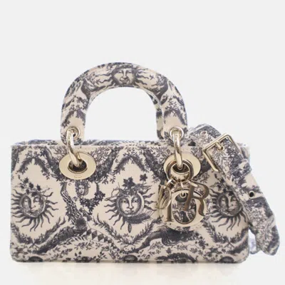 Pre-owned Dior Small Toile De Jouy Soleil Lady D-joy In Gray