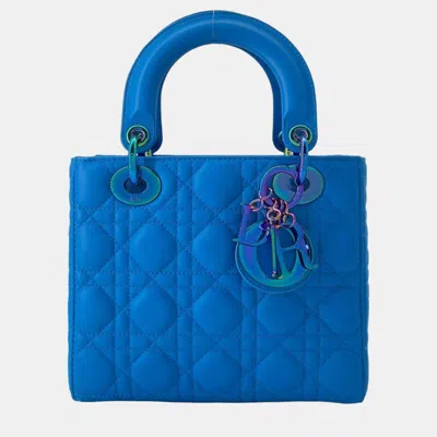 Pre-owned Dior Small Top Handle Bag In Blue