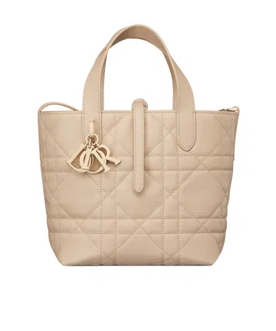 Dior Small Vertical Tote In Nude