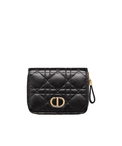 Dior Small Zipper Wallet In Black